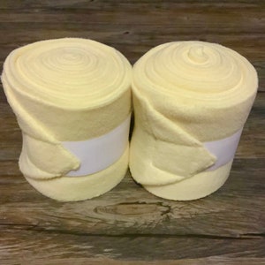 Solid Polo Wraps, Horse Polo Wraps, Set of 2 or 4, Yellow Polo Wraps, Fleece Polo Wraps, Polo Wraps for Horses, Mini, Pony Grey