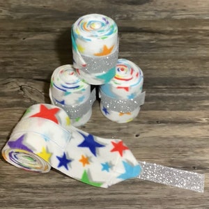 Star Polo Wraps, Horse Polos, Horse Gift for Girls, Horse Tack, Lamb Shag Wraps, Set of 2 or 4, For Horse, Pony, Mini Horse, Sheep