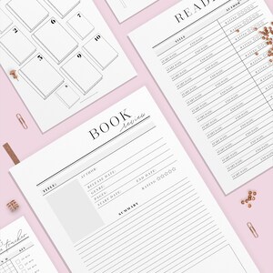 Book Lover's Printable Planner. Reading Journal and Book - Etsy Canada
