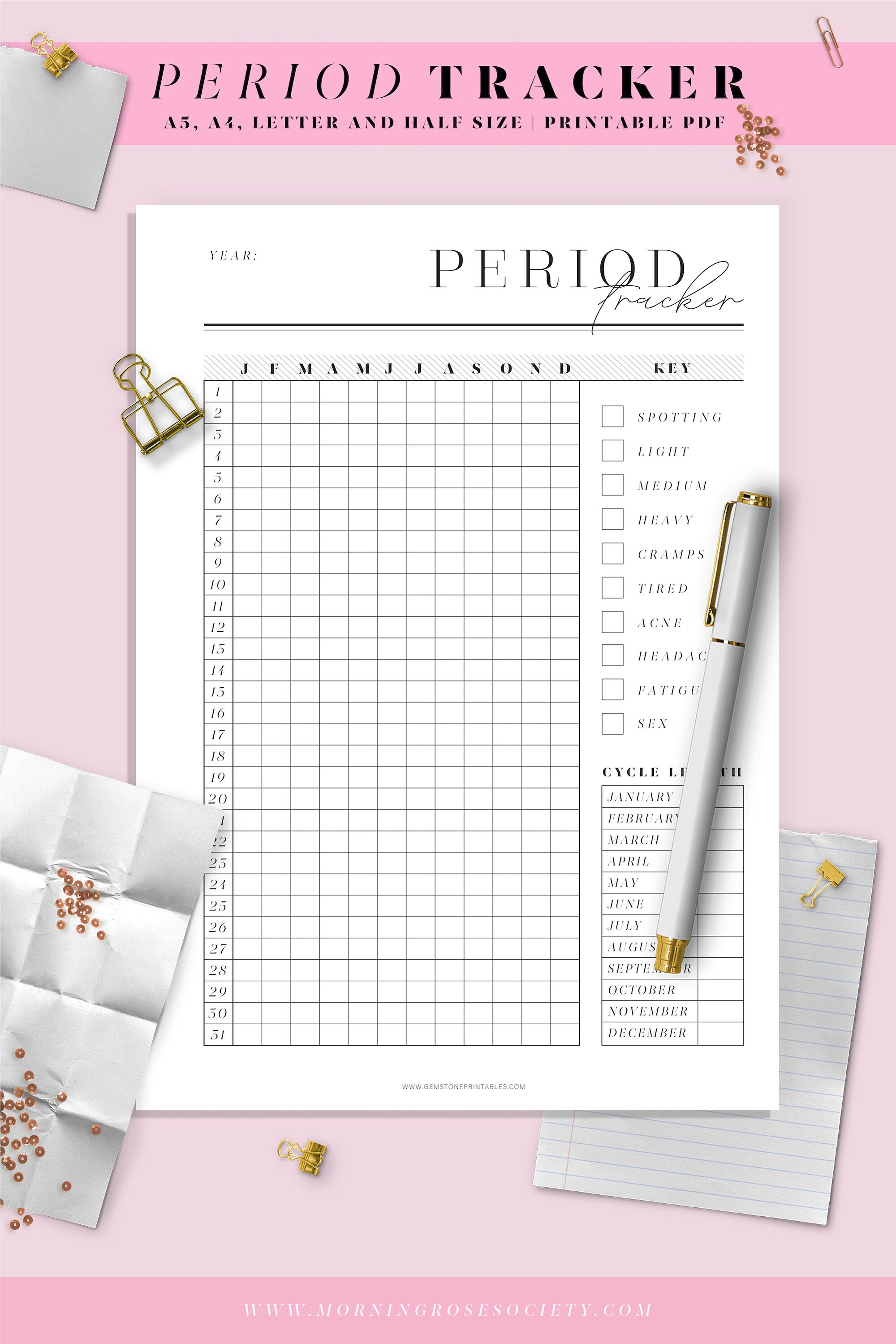 Printable Period Tracker
