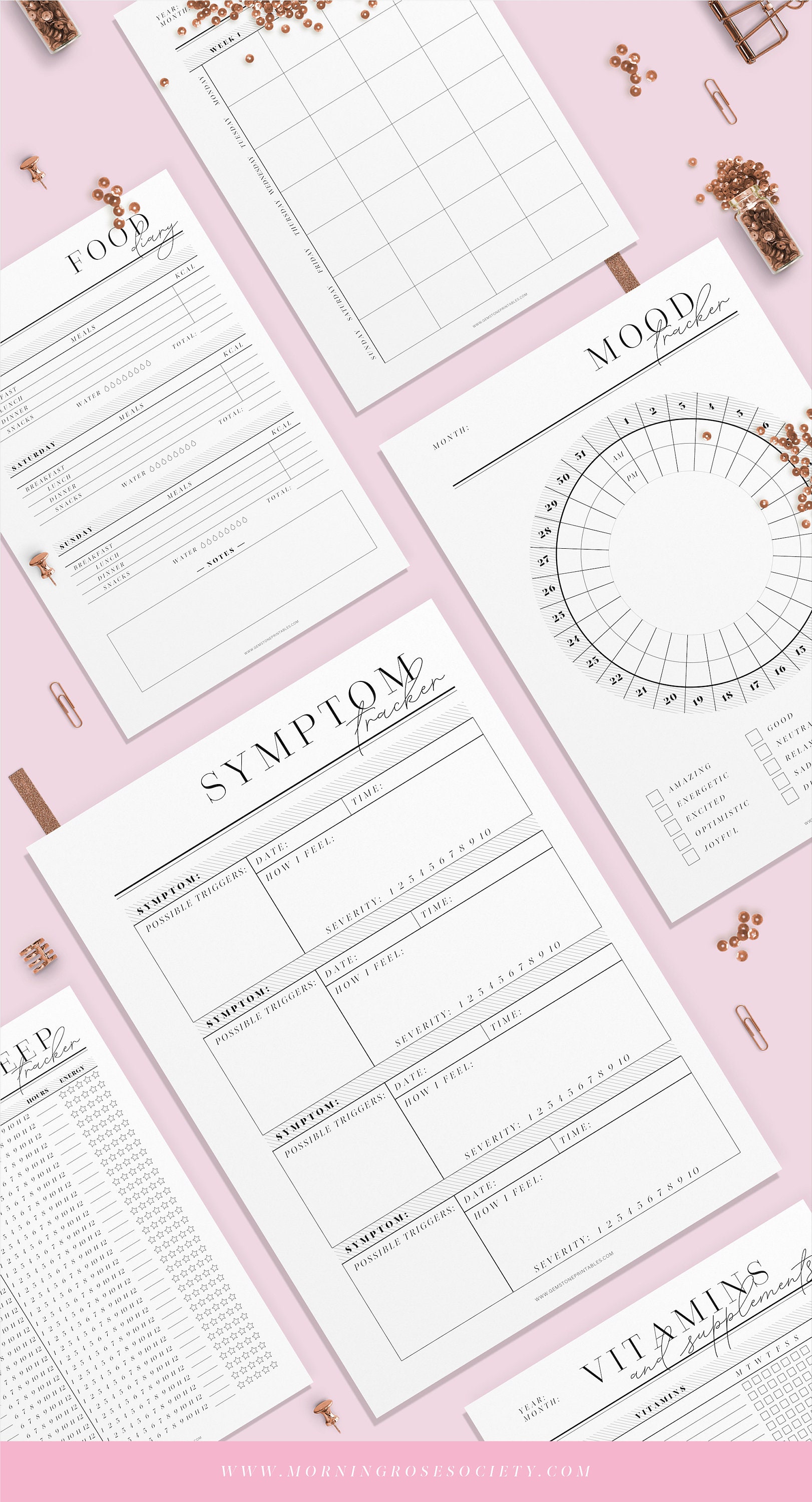 Health and Wellness Planner Templates. Self Care Printable Journal. A4 ...