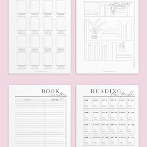 Book Lover's Printable Planner. Reading Journal and Book Tracker. A4 ...