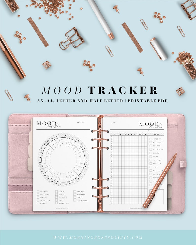 Mood Tracker Printable. Bullet Journal Template. A4 A5 - Etsy