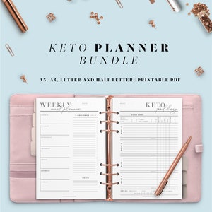 Keto Diet Journal Printable Planner. Keto Tracker. Intermittent Fasting ...