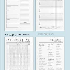 Keto Diet Journal Printable Planner. Keto Tracker. Intermittent Fasting ...