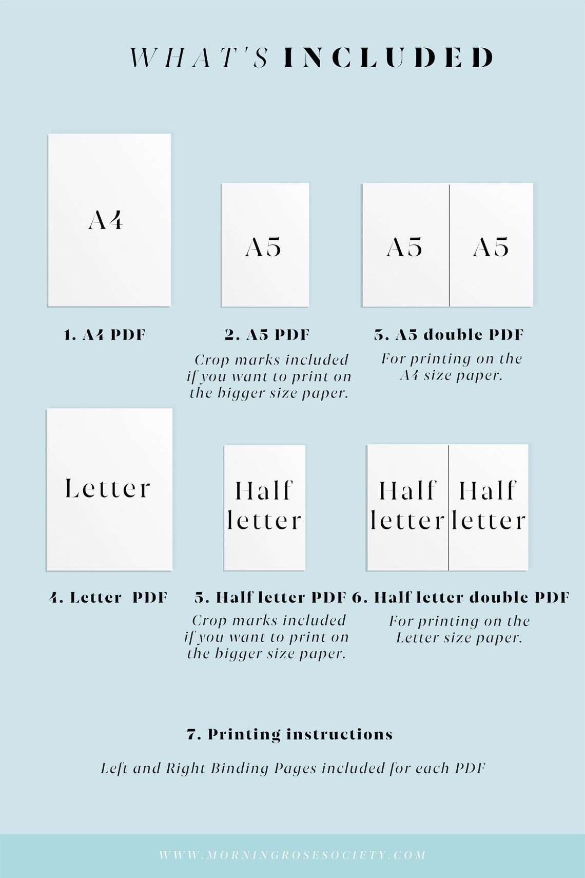 Daily Planner Printable A4 A5 Letter and Half Letter Size - Etsy
