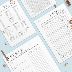 Keto Diet Journal Printable Planner. Keto Tracker. Intermittent Fasting ...