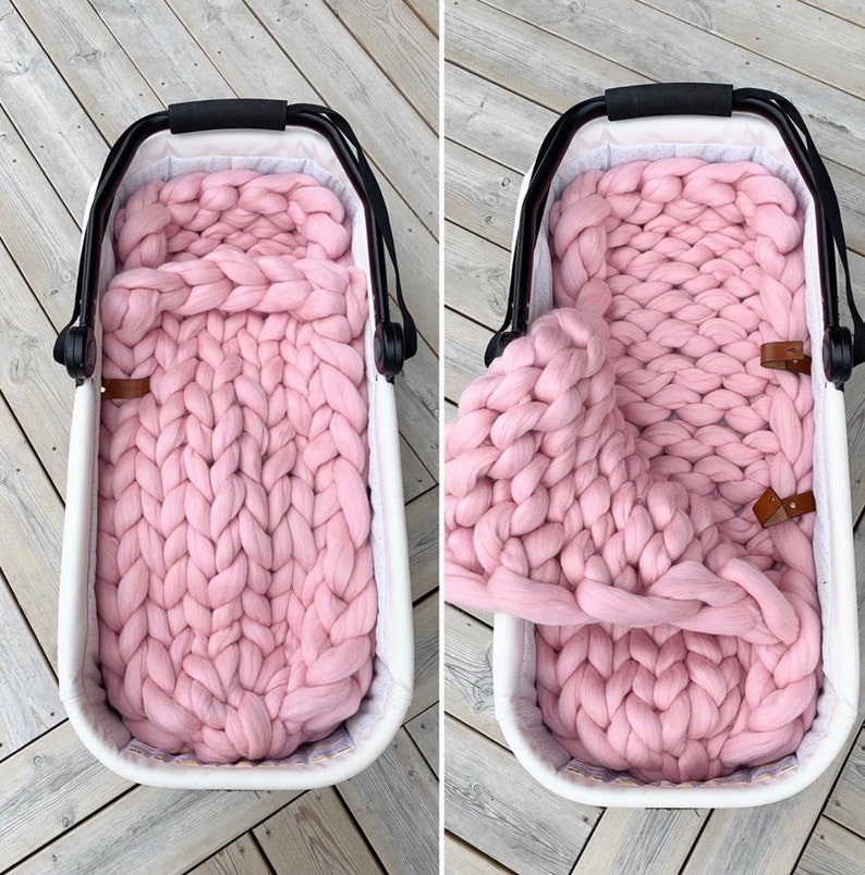 Newborn Knitted Sleep Bag Baby Sleeping Sack Merino Wool Etsy
