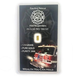 Fire and Rescue - 1/4 korrel .999 fijn 24-karaats goud op COA-kaart