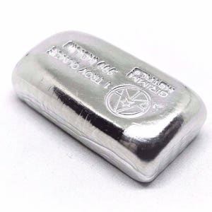 1 Troy Ounce .999 Fine Indium Bullion Bar - Hand Poured - Hand Stamped - GRIMM METALS