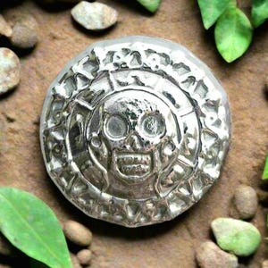Aztec Skull - 3 Troy Ounce .999 Fine Zinc Art Round - With Certificate of Authenticity