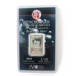 1/10 Troy Ounce .999 Fine Silver Bullion Bar