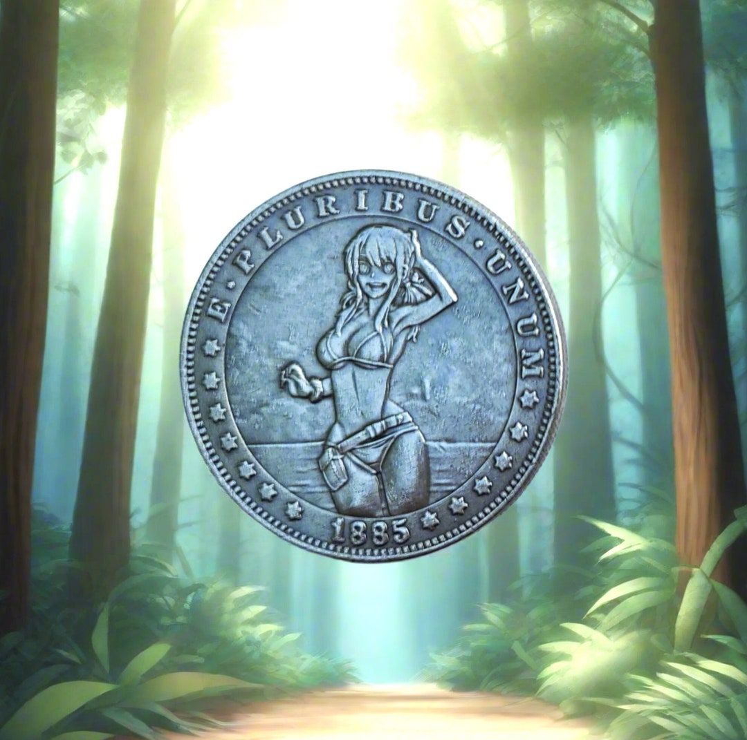 Cute Adventurer Anime Girl - Novelty Coin - Etsy