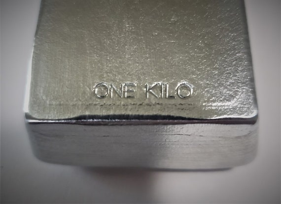 1 Kilo .999 Fine Zinc Bullion Stacker Bar - Hand Poured - Hand