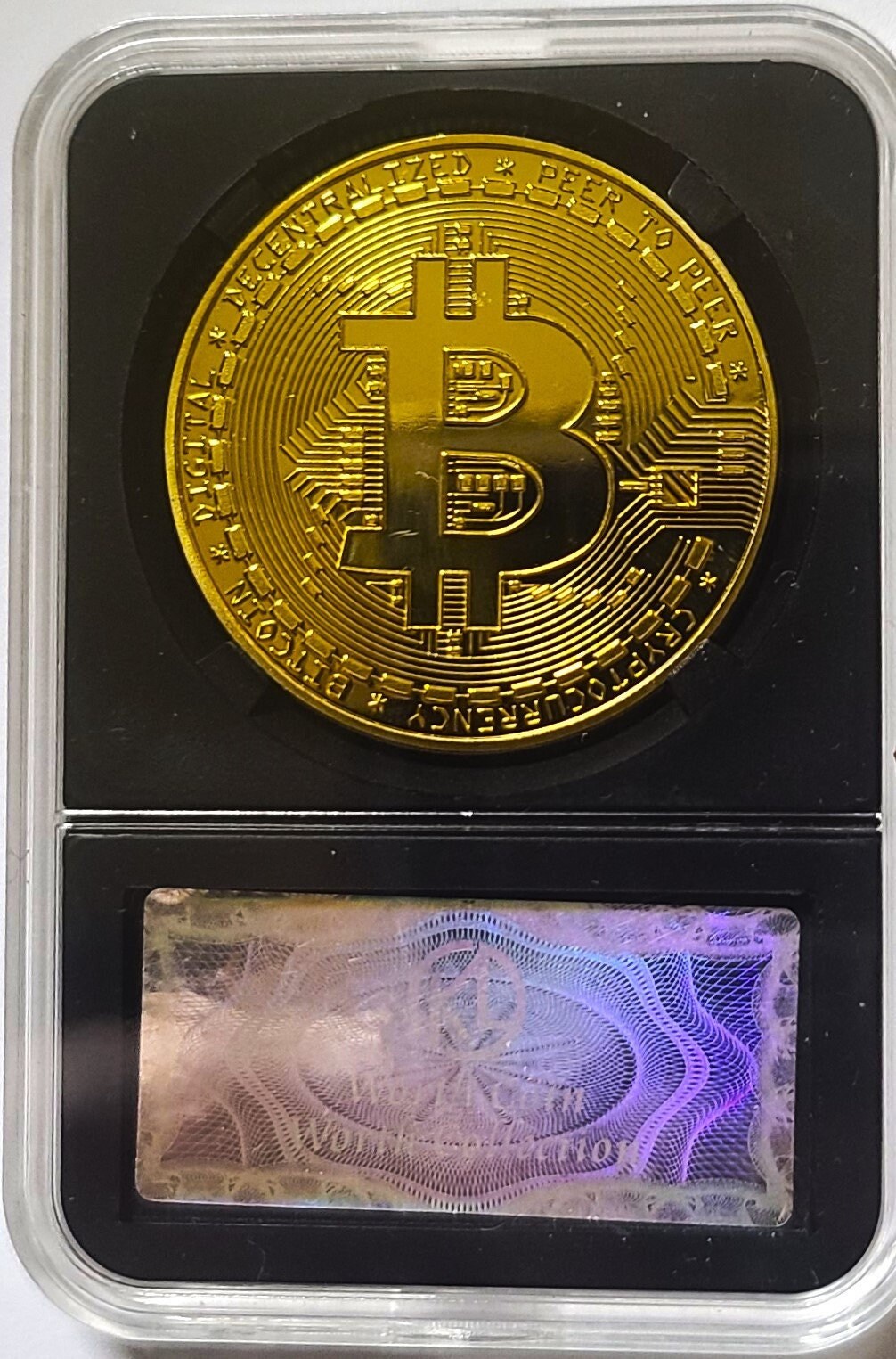 Slabbed and Certified Bitcoin Round - Gold - Etsy