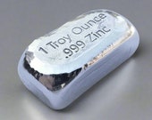 1 Troy Ounce .999 Fine Zinc Bullion Bar - No Logo - Etsy
