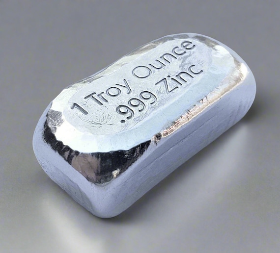 1 Troy Ounce .999 Fine Zinc Bullion Bar - No Logo - Etsy