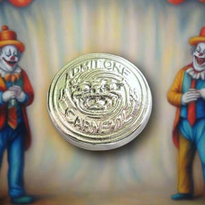 Insane &quot;Carnevil&quot; Ticket - .999 Fine Zinc Round ( 130 - 140 Grams ) - With Certificate of Authenticity
