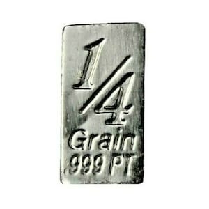 1/4 korrel .999 fijn platina edelmetaalstaaf