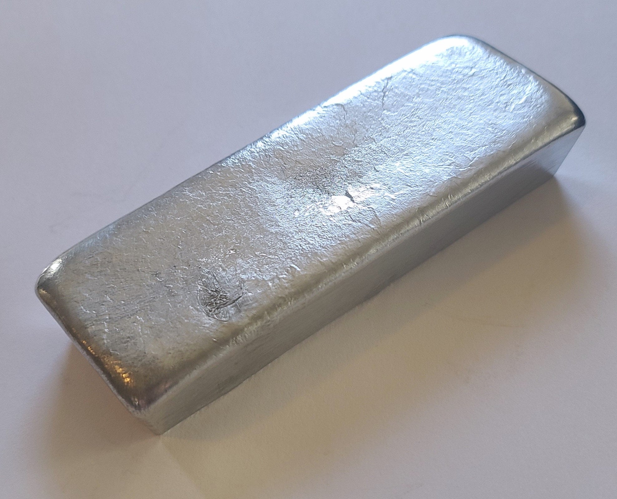 1 Kilo .999 Fine Zinc Bullion Stacker Bar - Hand Poured - Hand