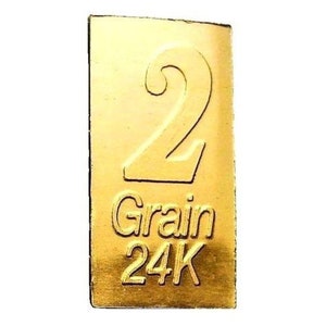 2 korrels, 9999 fijne 24-karaats goud