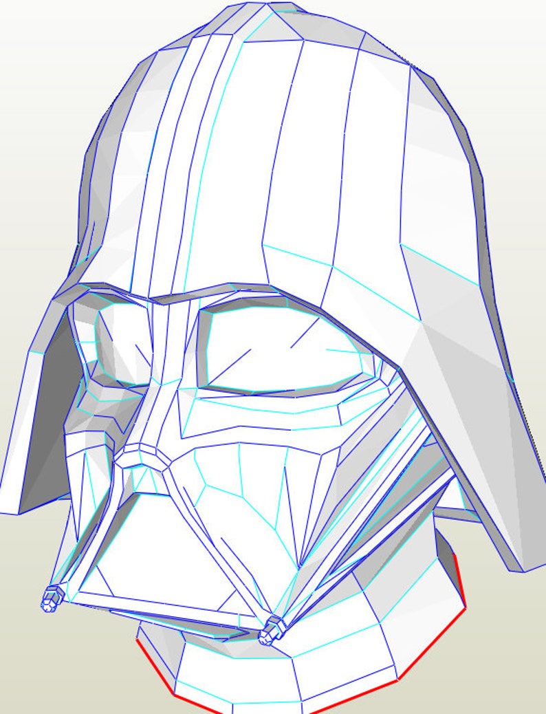 Darth Vader Helmet Do It Yourself mask DIY printable Star | Etsy