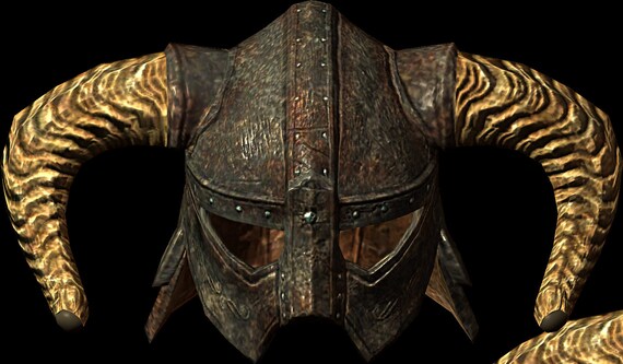Skyrim Helmet Mask Do It Yourself Diy Printable Dovahkiin Etsy