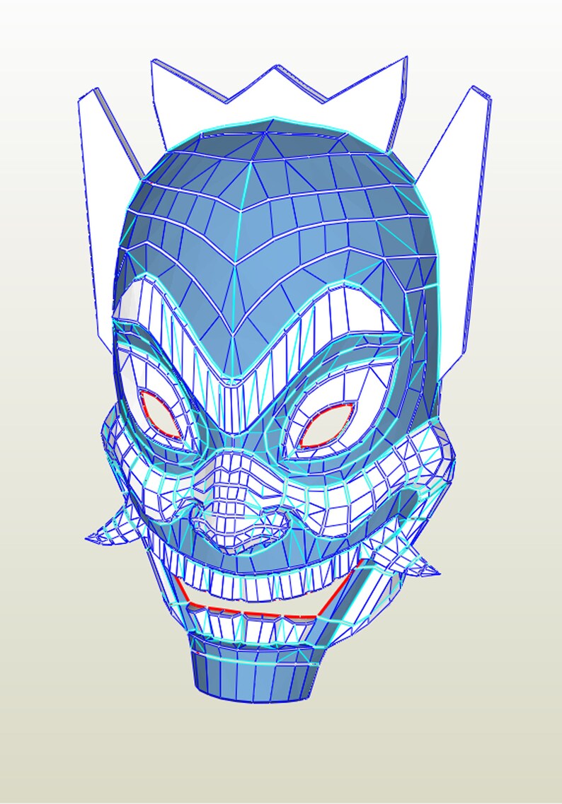 Blue Spirit Mask Do It Yourself papercraft Zuko DIY printable Etsy