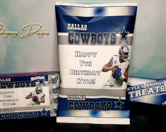 Custom Football Dallas Bundle Chip Bag Capri Sun Skittles Etsy