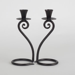 Taper candle holders, iron candlesticks, set of 2 candle holder stand by RTZEN decor