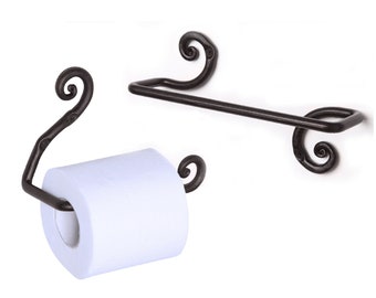 Iron Bathroom Accessories Set, Hand Towel Bar And Toilet Paper Holder