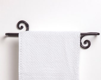 Decorative Towel Bar, Forged Iron Towel Holder