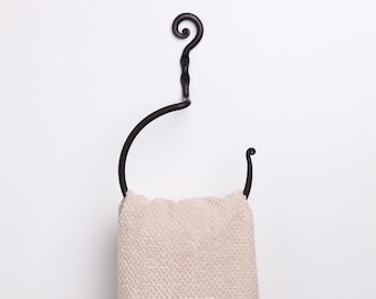 Hand Towel Ring, Wrought Iron Forged Towel rack