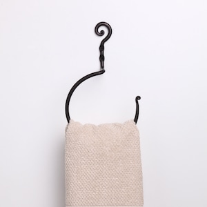 Hand Towel Ring, Wrought Iron Forged Towel rack