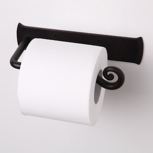 Rustic Tissue Holder. Forged Iron Toilet Paper Holder