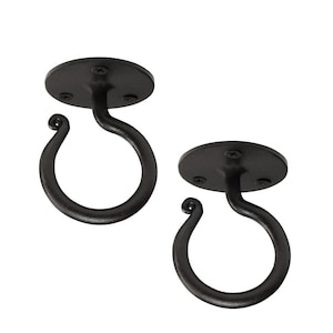 Handmade Wrought Iron Ceiling Hooks Set of 2, Plant Hangers, Lantern Hooks
