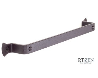 Decorative Towel Bar- Towel Rack | For Kitchen or Bathroom |  Handmade Wrought Iron bar - 12"