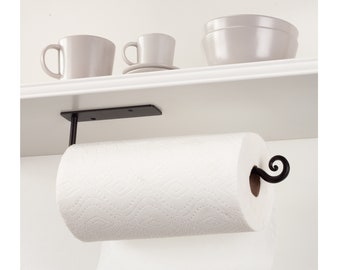 Under Cabinet Paper Towel Holder | Forged Iron Paper Towel Hanger