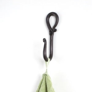Wrought Iron Hooks. Set of 3 decorative wall hooks.