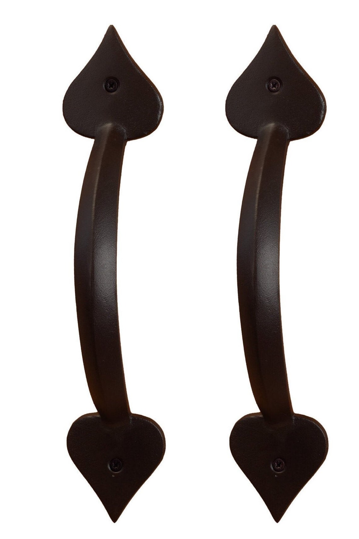 Large Iron Door Pull Handle Set Of 2 Sliding Door Cast Iron Etsy