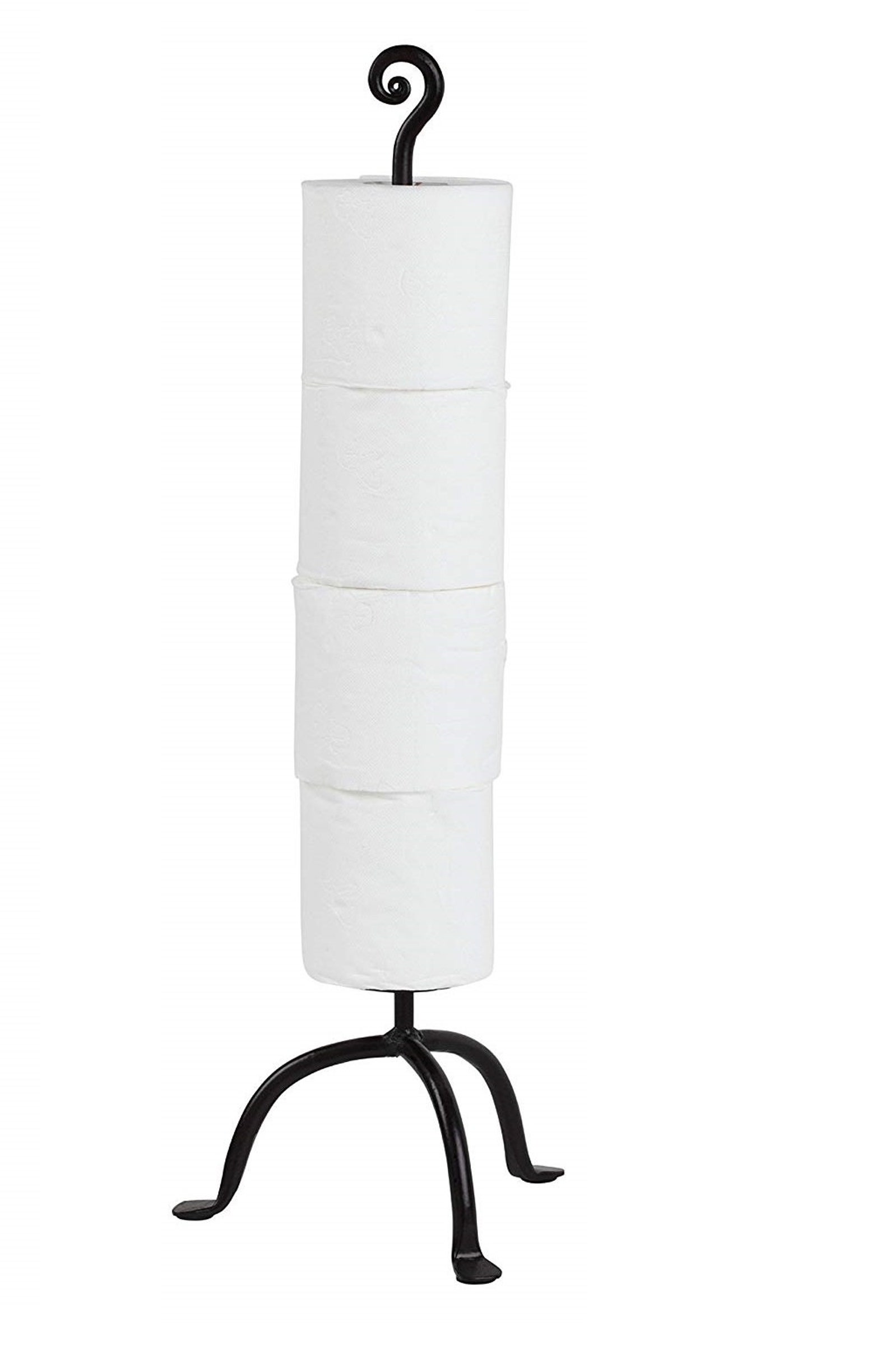 Wrought Iron Toilet Paper Stand Holder Reserve Swirl 4 Rolls Etsy UK