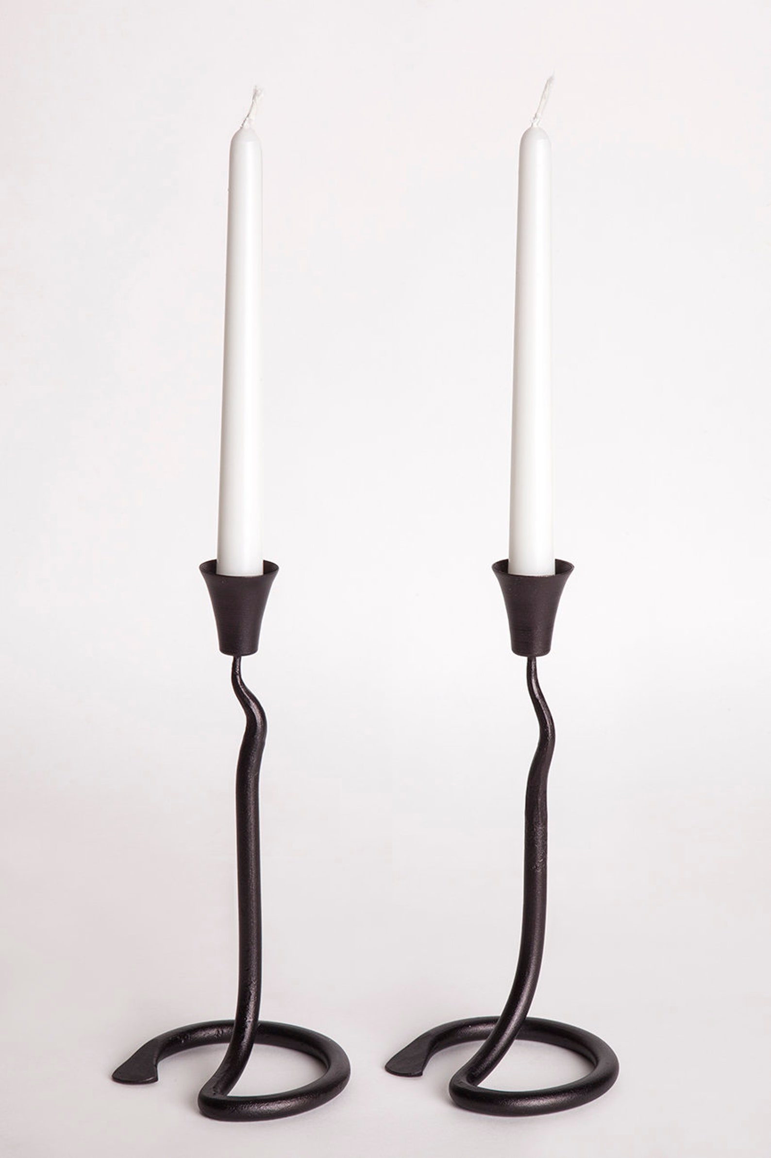 Black Candlesticks Holders iron taper candle holders set of Etsy
