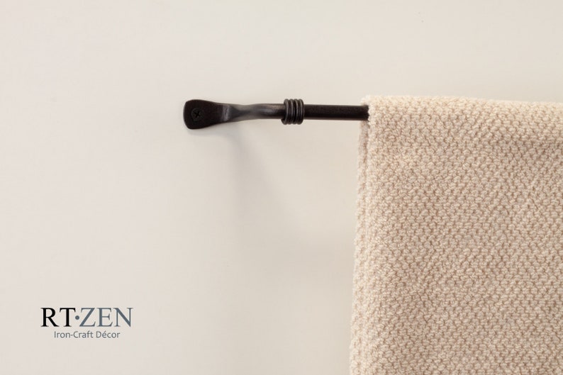 Decorative Towel Bar- Towel Rack | For Kitchen or Bathroom | Handmade Wrought Iron bar - 17''