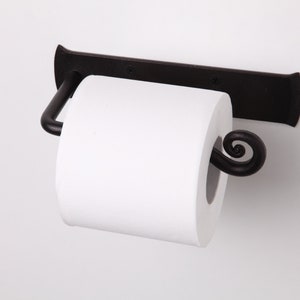 Rustic Tissue Holder. Forged Iron Toilet Paper Holder