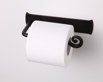 Rustic Tissue Holder. Forged Iron Toilet Paper Holder