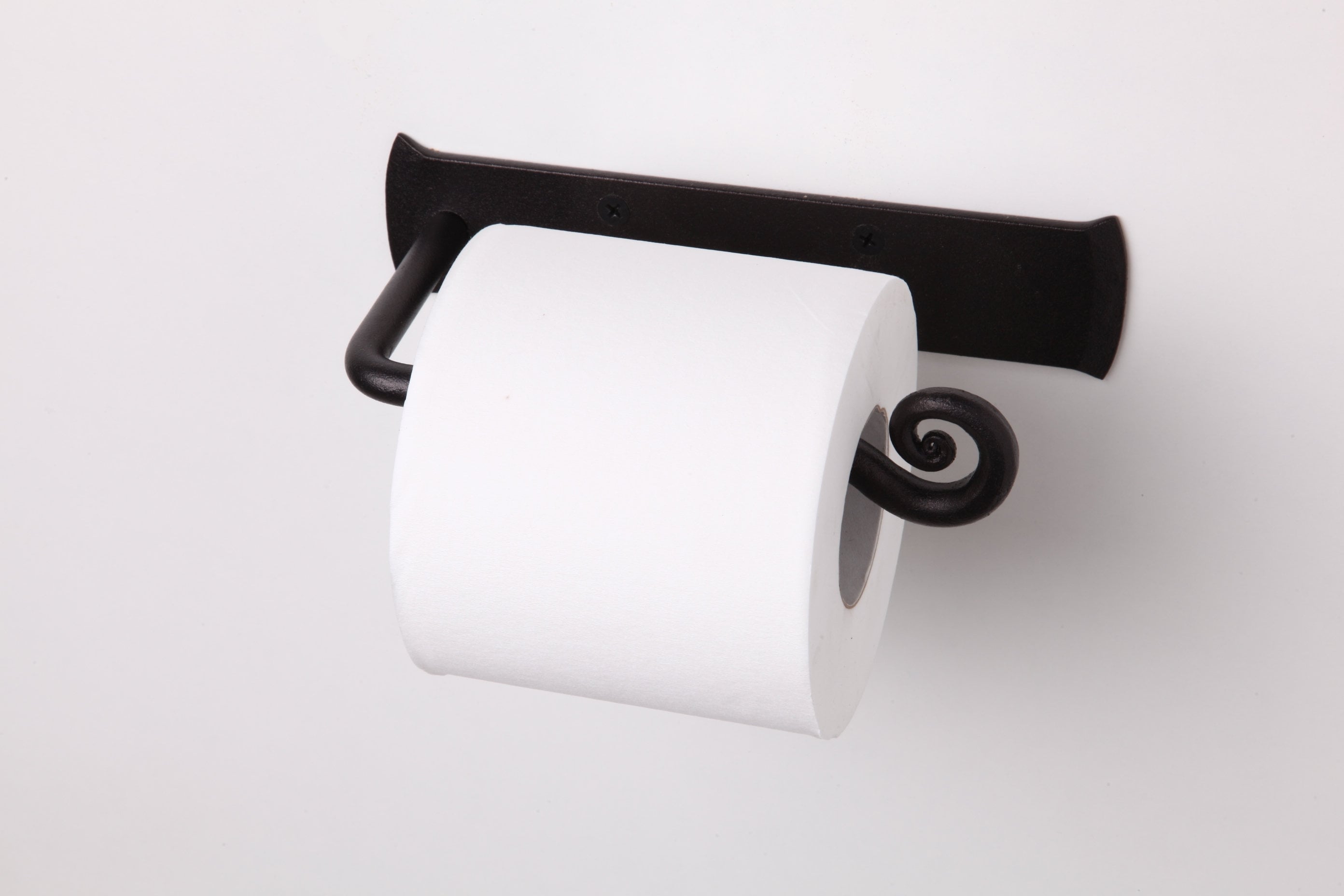 RTZEN Stylish Wall Paper Towel Holder, Black Decorative Wrought Iron  Hanger, Wall Mount Fancy Paper Dispenser