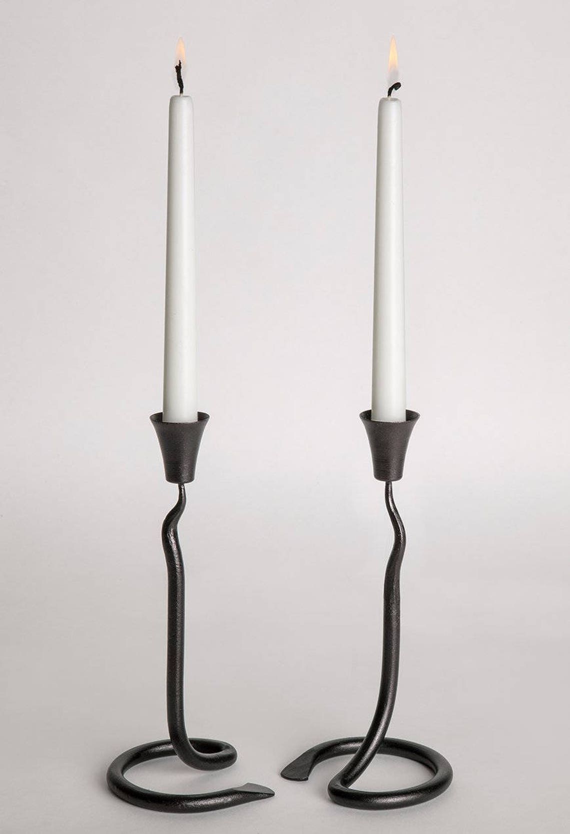 Black Candlesticks Holders iron taper candle holders set of Etsy