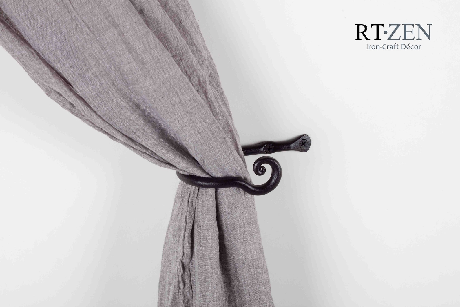 Small Decorative Curtain Holdbacks Set of 2 Wrought Iron Etsy