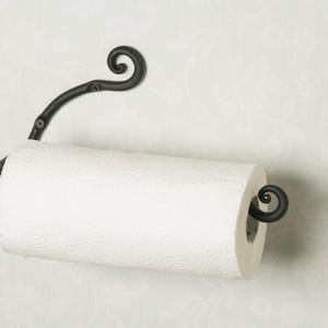 Handmade Iron Paper Towel Holder, Wall Mount Kitchen Decor & Organizer