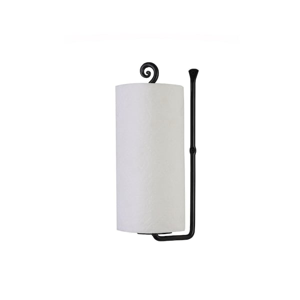 Forged Paper Towel Holder, Handcrafted Vertical Iron Paper Towel Holder, Kitchen Decor, Kitchen Storage and Organizer